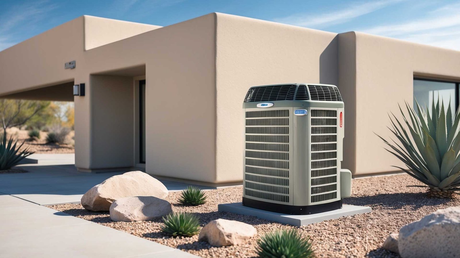 Energy-efficient heat pump installed at a home in Las Cruces, NM, ensuring reliable temperature control year-round